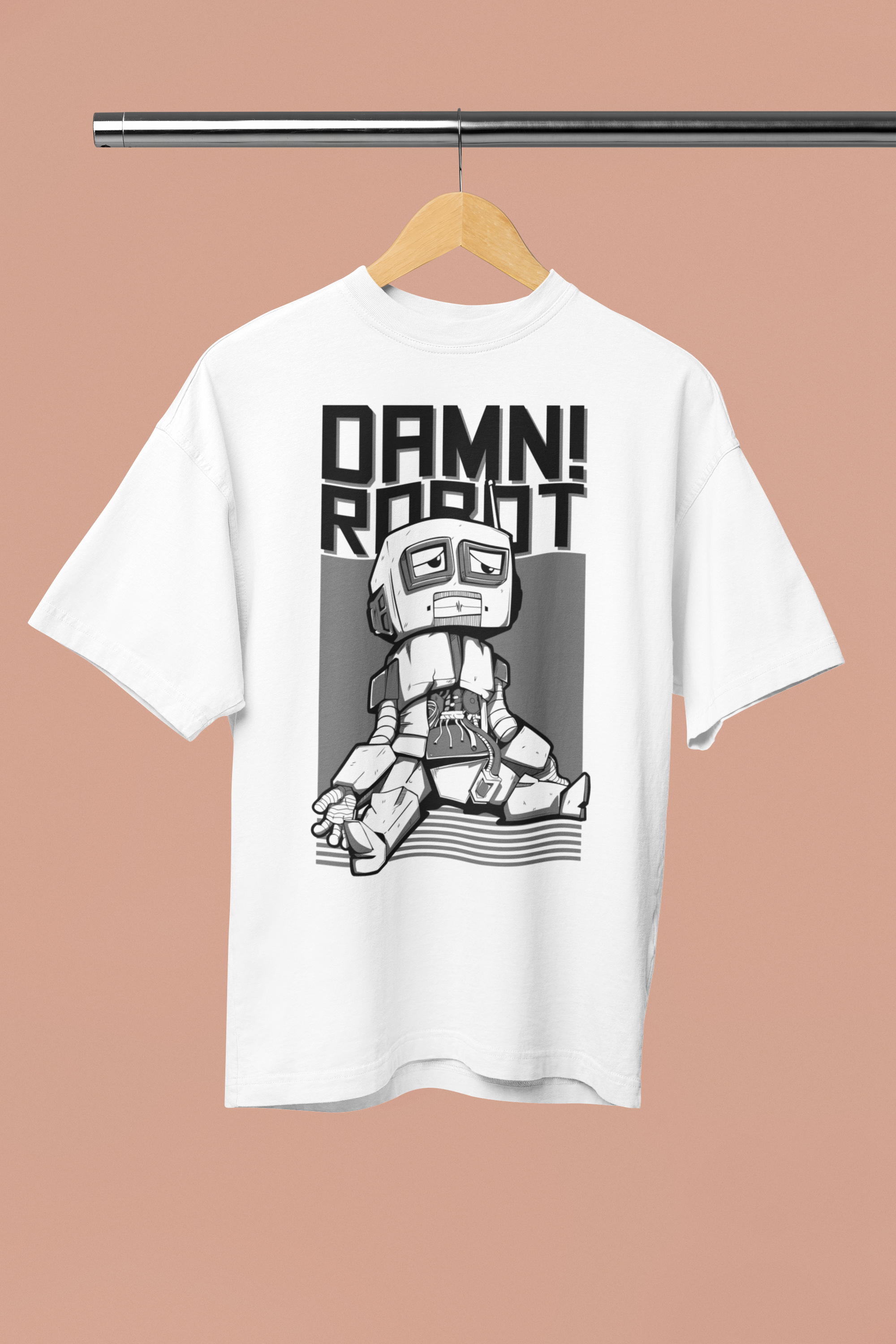 Damn! Robot Graphic T-Shirt